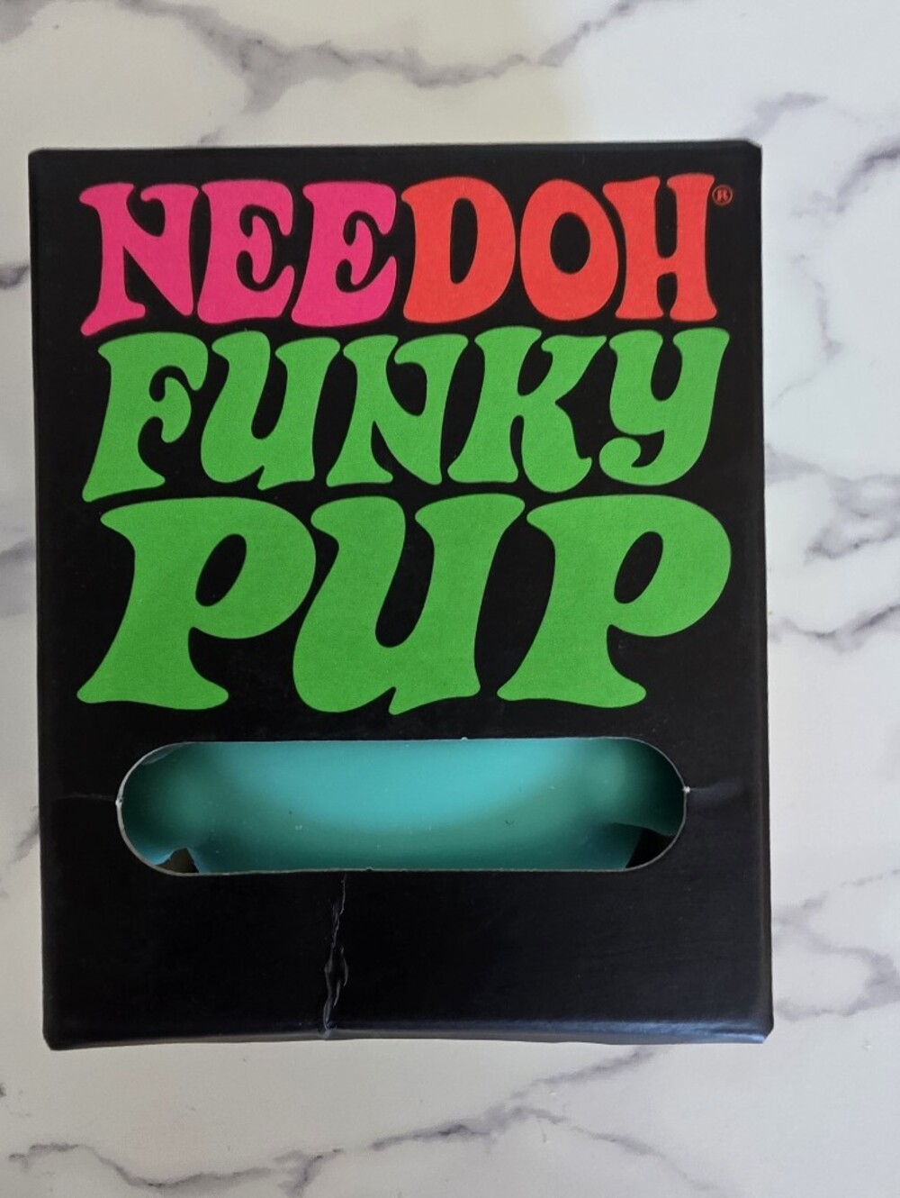 Schylling Nee Doh Funky Pup Fidget Toy Squishy Stress Reliever Green Teal